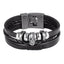Bracelet en cuir tressé tendance pour hommes et femmes
