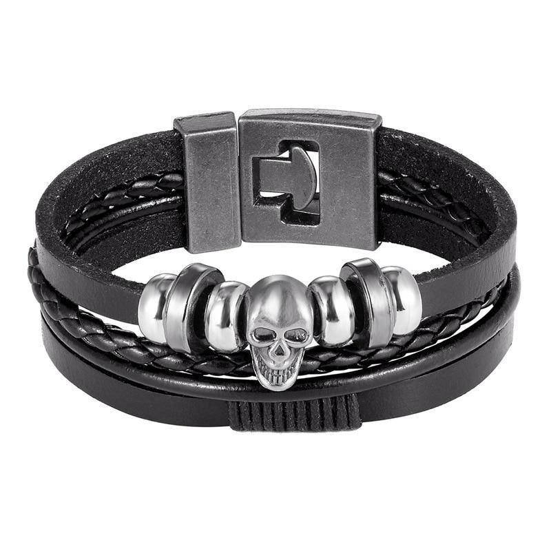 Bracelet en cuir tressé tendance pour hommes et femmes