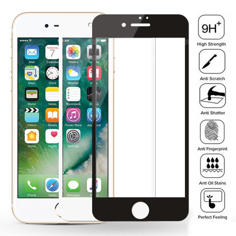 Verre protecteur intégral 11D pour modèles d'iPhone