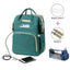 USB Diaper Bags Backpack Foldable Sunscreen Baby Bed Crib Bag Large Capacity Insulation Nursing Stroller Bag With Changing Mat - Korvel