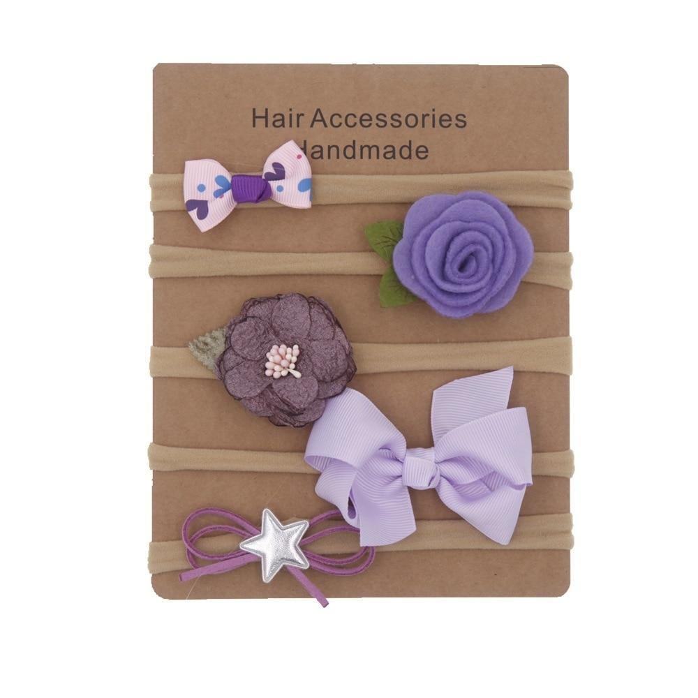 Ensemble de bandeaux floraux faits main pour bébé - Accessoires capillaires doux