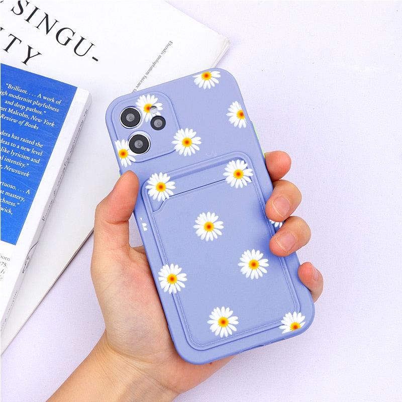 Soft Silicone Wallet Card Holder Case for iPhone 11 Mini & 7/8