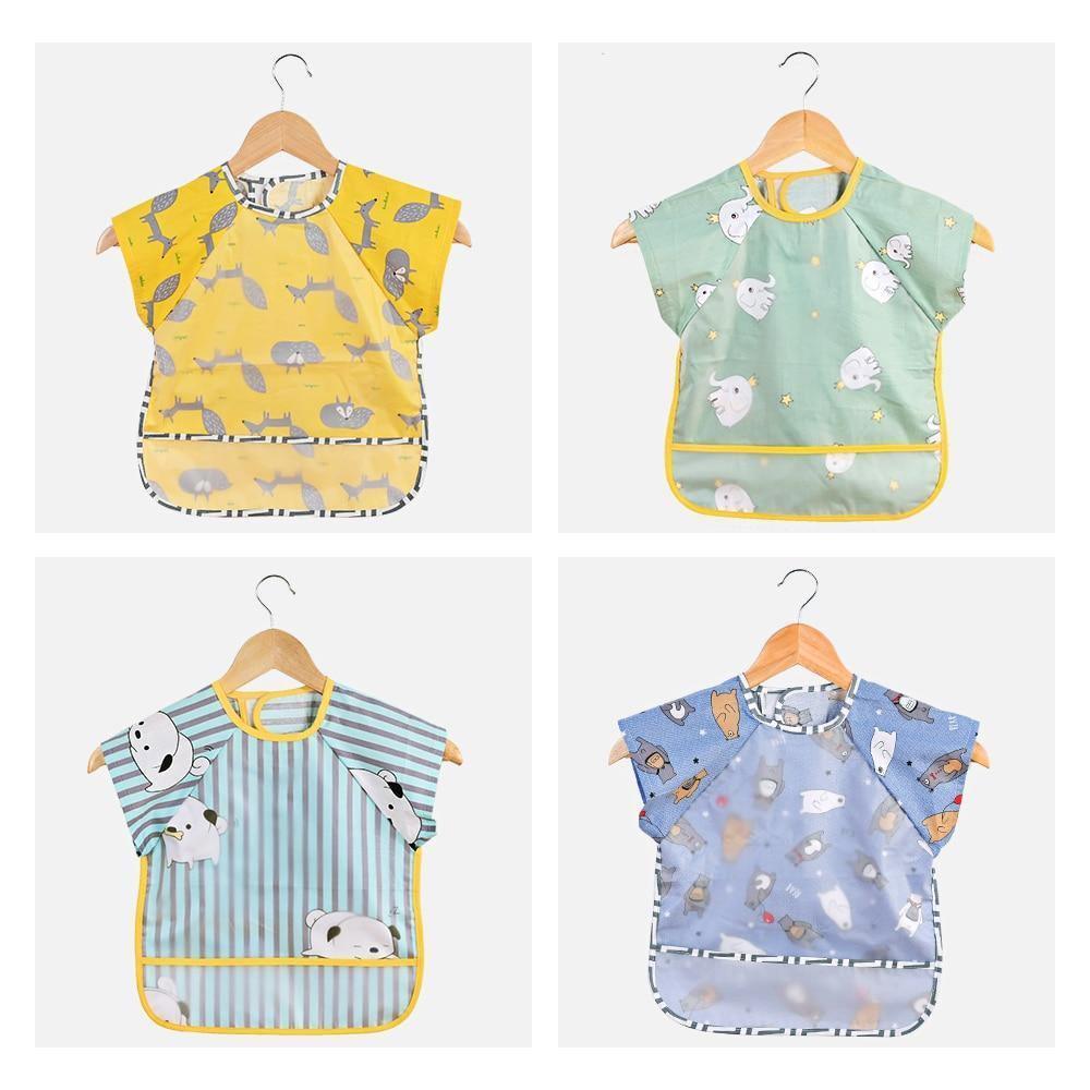 Bibs de bebé de dibujos animados ecológicos - Ajustables y a prueba de agua