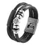 Bracelet en cuir tressé tendance pour hommes et femmes