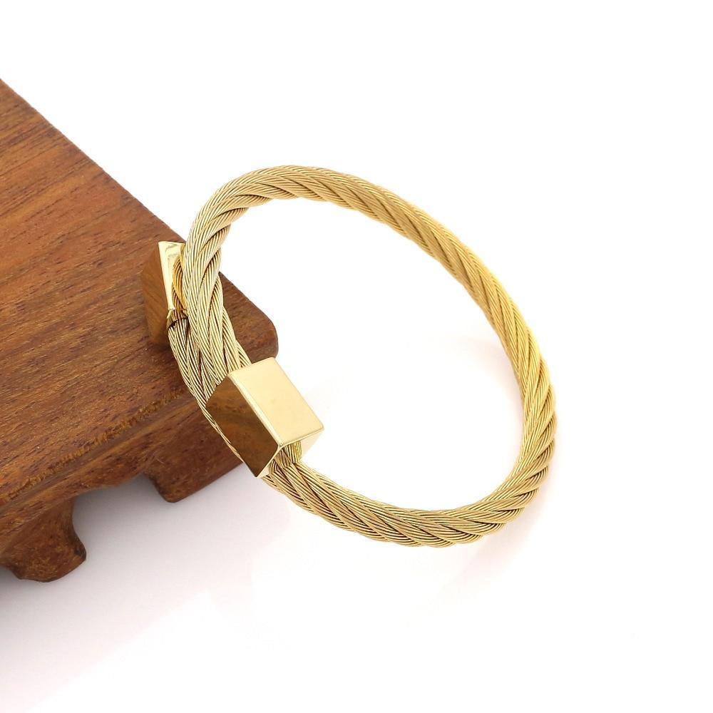 Luxury Modern Roman Style Stainless Steel Bracelet for Men