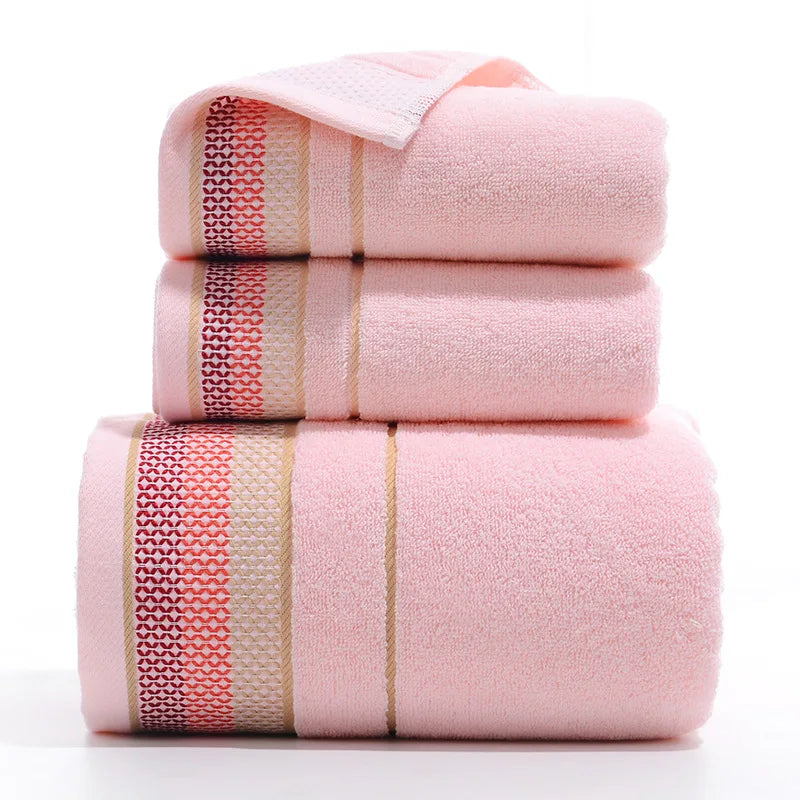 3PCS/Set Towel Cotton Beach towels Luxury Thickened Bath Towel - Korvel