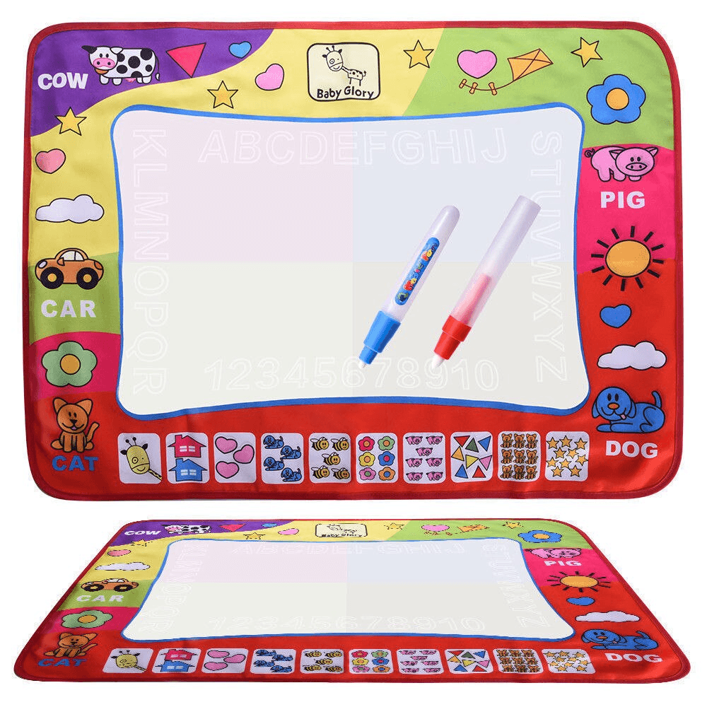 Tapis de Dessin à l'Eau Éducatif pour Enfants - 45,5 x 29 cm