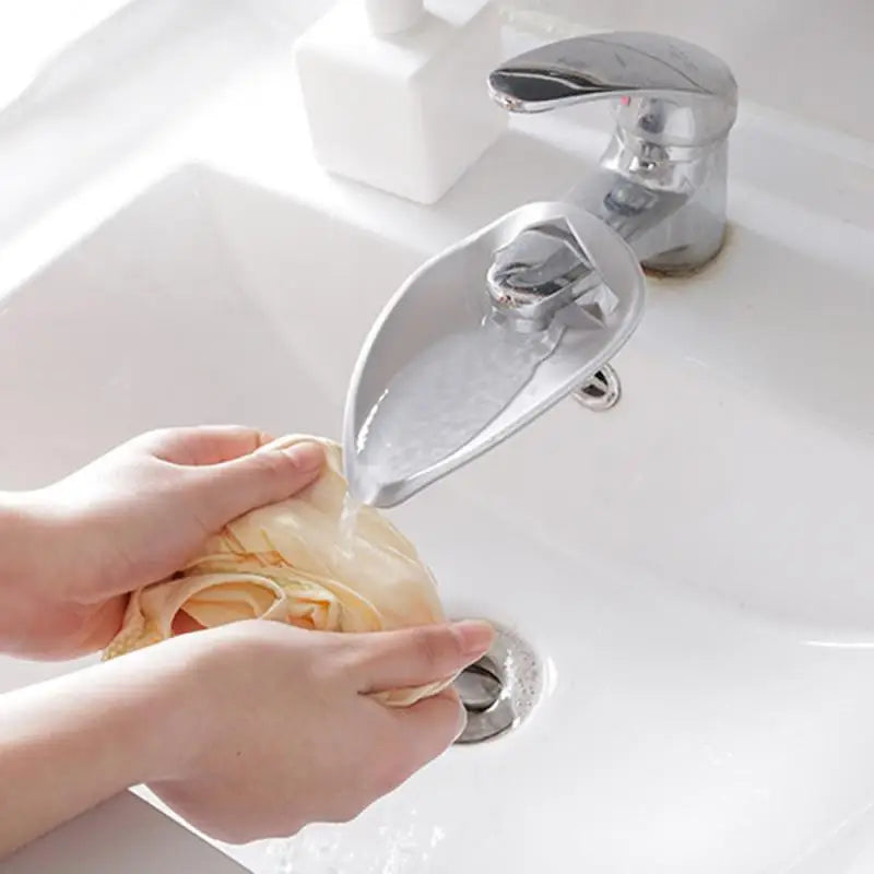 1Pcs Silicone Faucet Extender Solid Color Sink Handle Extension   Bathroom Kitchen Accessories Reach Faucet Rubber Hand Washing - Korvel