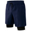 Shorts de sport pour hommes en noir à 4 voies extensibles avec poche