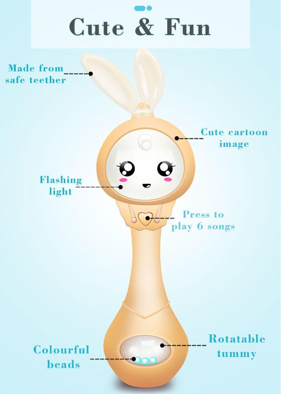 Premium Baby Music Teether Rattle Toy for Early Development