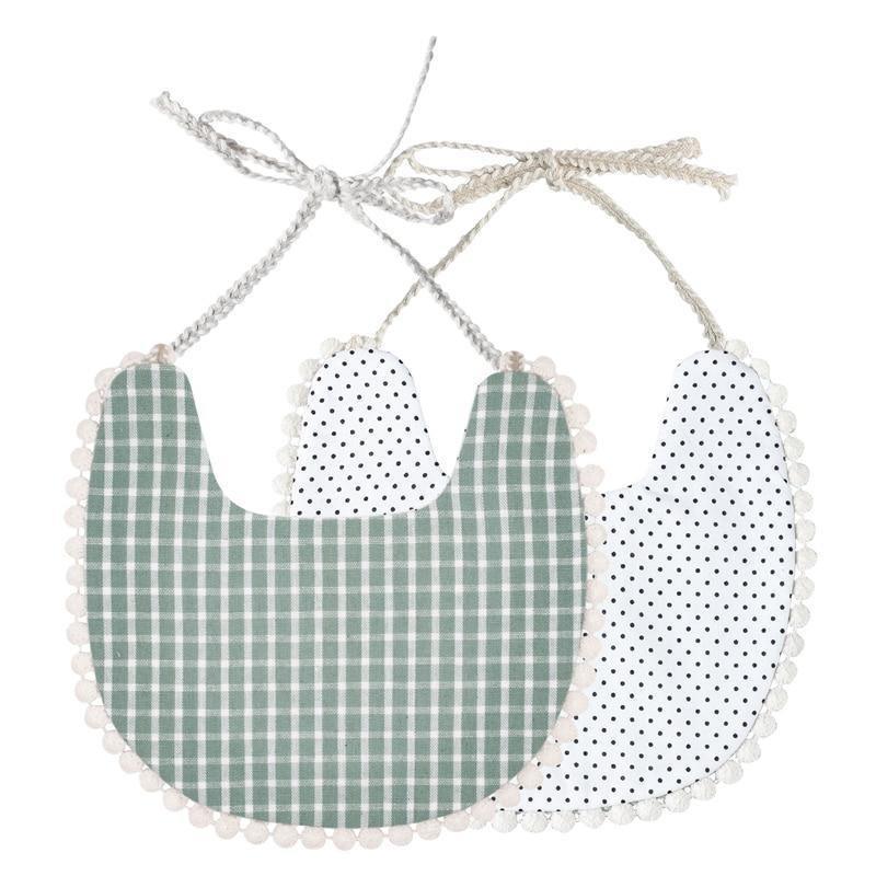 Double-Deck Infant Bibs - Stylish Cotton Linen for Toddlers