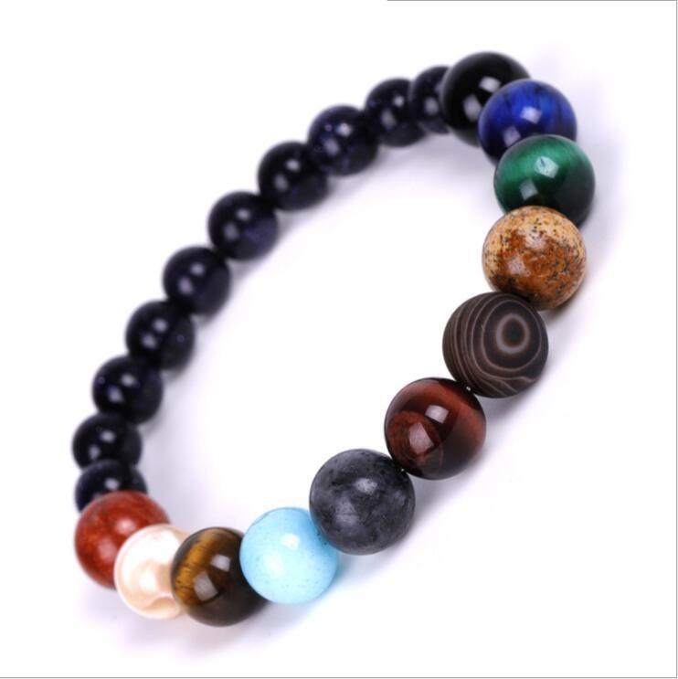 Galaxy Solar System Bracelet - Natural Stone Jewelry