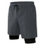 Shorts de sport pour hommes en noir à 4 voies extensibles avec poche