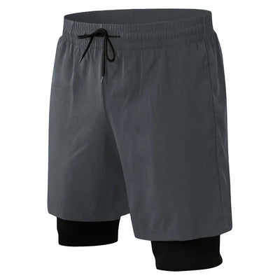 Shorts de sport pour hommes en noir à 4 voies extensibles avec poche