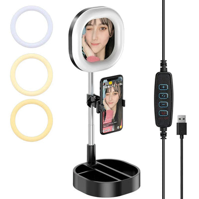 Universal USB Selfie Ring Light Photo Studio Camera Lights Dimmable Video Lighting With Stand For Youtube Makeup Live - Korvel