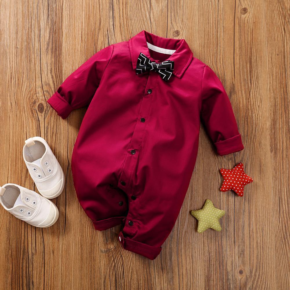 Luxury Modern Baby Boy Romper with Bow - Premium Infant Outfit