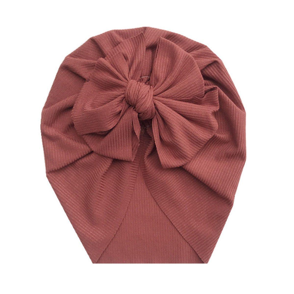 Elegant Cotton Turban Beanie for Newborns