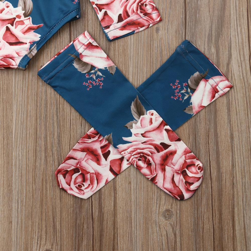 Floral Long Sleeve Baby Romper with Cozy Leg Warmers