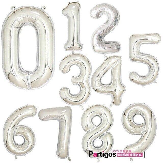 Luxury 32-Inch Number Foil Balloon for Celebrations