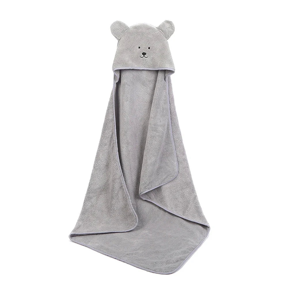Toalla de baño con capucha para bebés - Suave forro polar para infantes