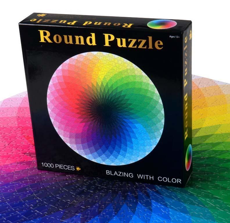 Puzzle en Jigsaw Géométrique Rond Arc-en-Ciel Coloré - 1000 Pièces