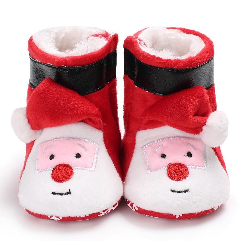 Chaussures d'hiver pour bébés unisexes - Premiers pas avec le charmant Père Noël