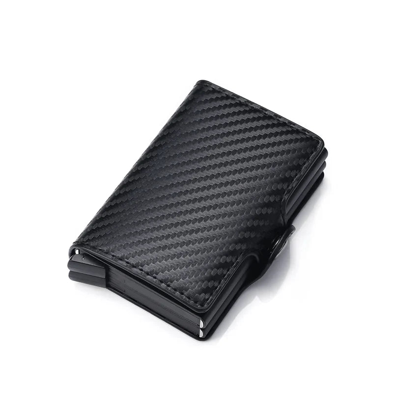 Carbon Fiber Leather Men Wallet Money Bag - Korvel