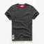 Camiseta Clásica de Algodón para Hombre con Cuello Redondo Sólido