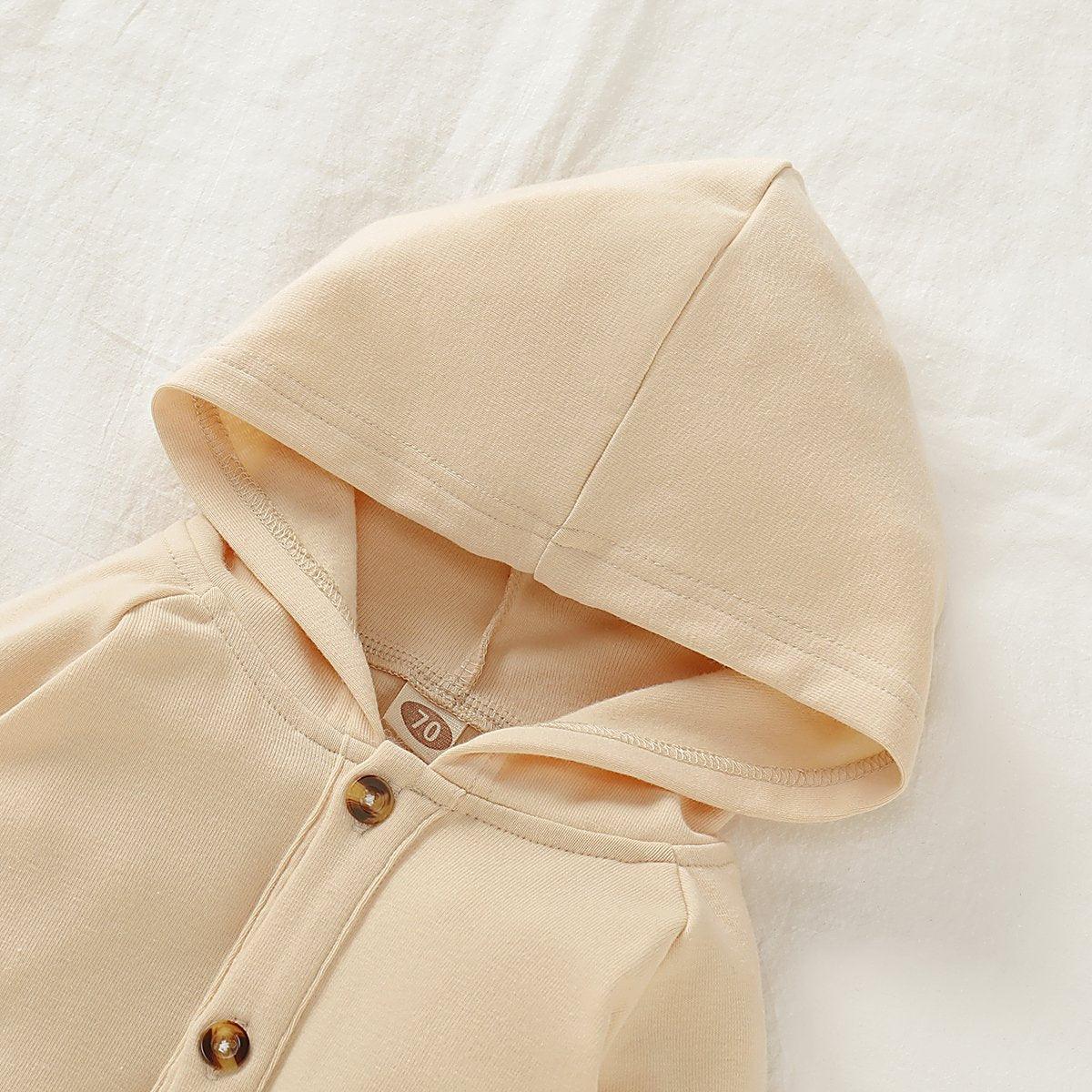 Premium Newborn Hooded Romper with Pockets