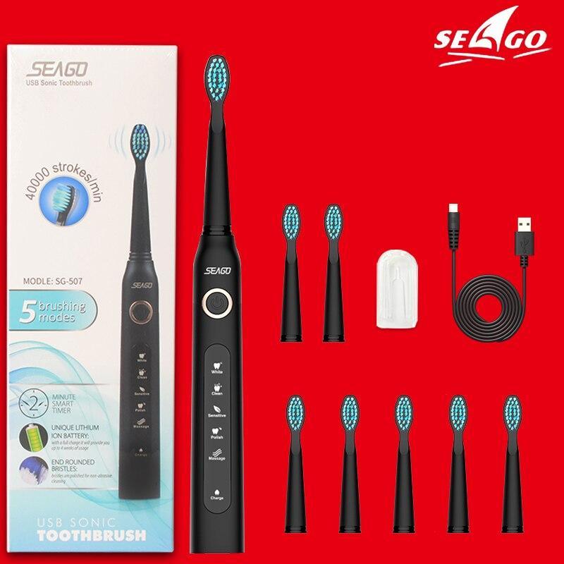 Sonic Rechargeable Electric Toothbrush with Smart Features