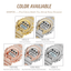 Montre numérique quartz LED dorée de luxe pour hommes
