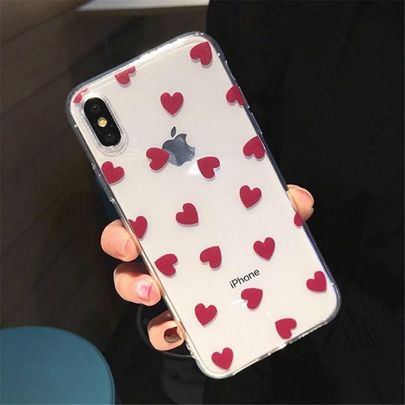 Premium Transparent Phone Case for iPhone - Little Dots Design