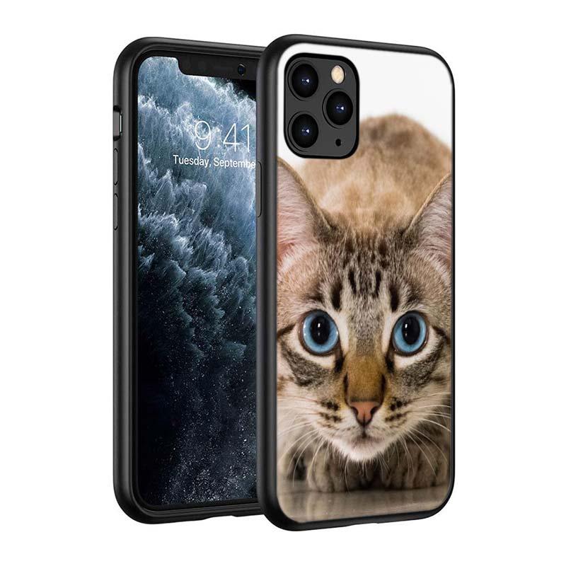 Black Big Eye Cat Phone Case for iPhone Series