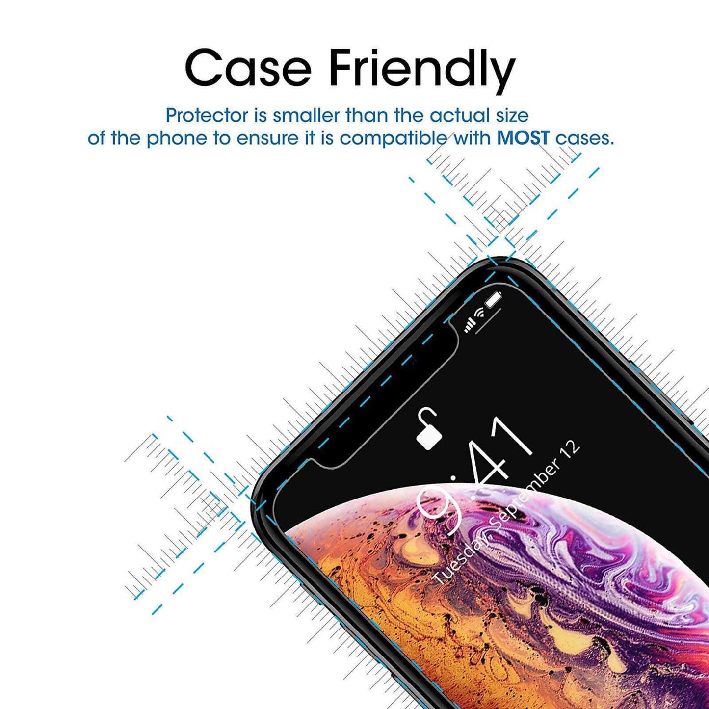Protector de Pantalla de Vidrio Templado de 3 Paquetes para iPhone 12 y Más