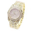 Montre Quartz Ronde de Luxe pour Femmes - Design Élégant en Or et Argent