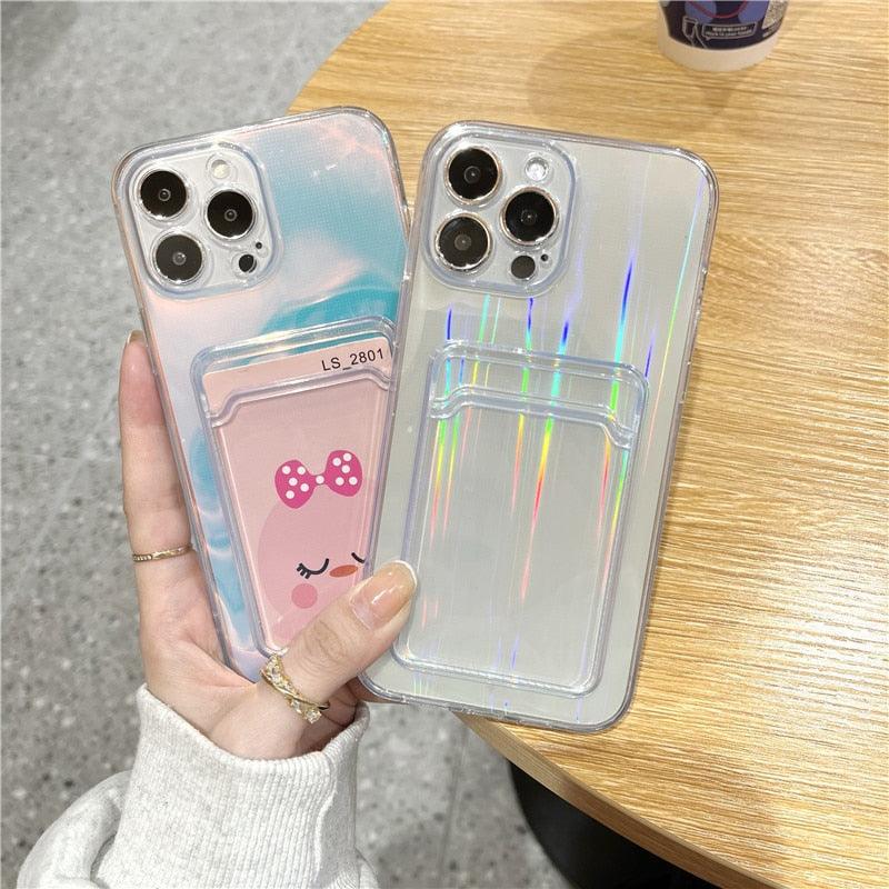 Funda de Cartera para iPhone Gradient Women Love