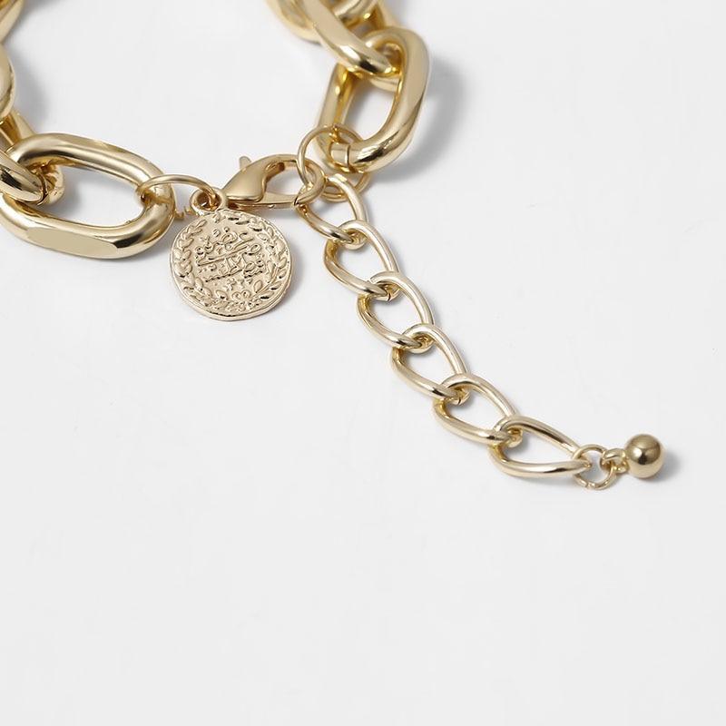 Luxury Gold Color Metal Chain Link Bamboo Bracelet