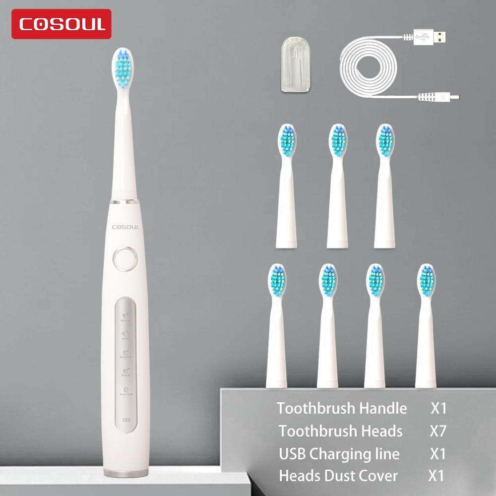 Sonic Rechargeable Electric Toothbrush with Smart Features