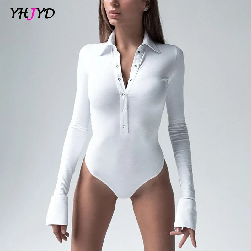Body de Manga Larga Elegante para Mujeres