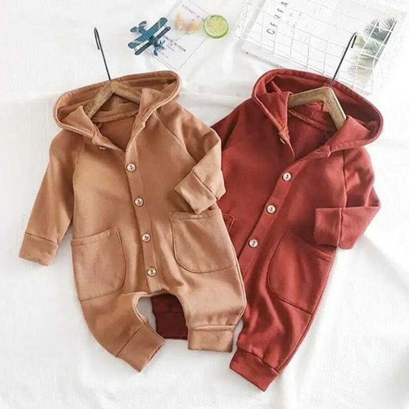 Premium Newborn Hooded Romper with Pockets
