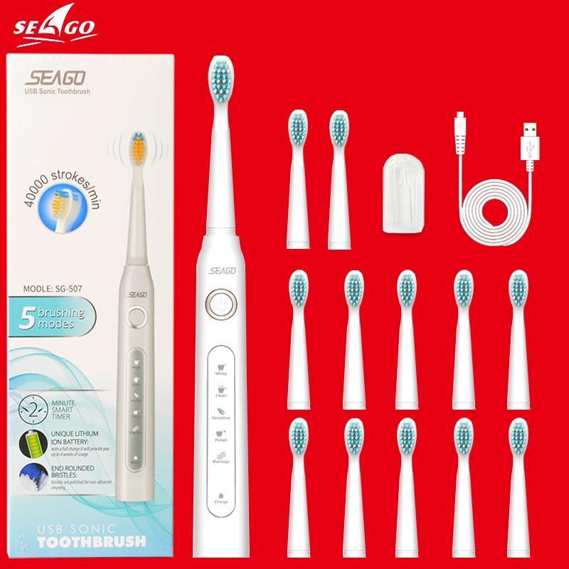 Sonic Rechargeable Electric Toothbrush with Smart Features
