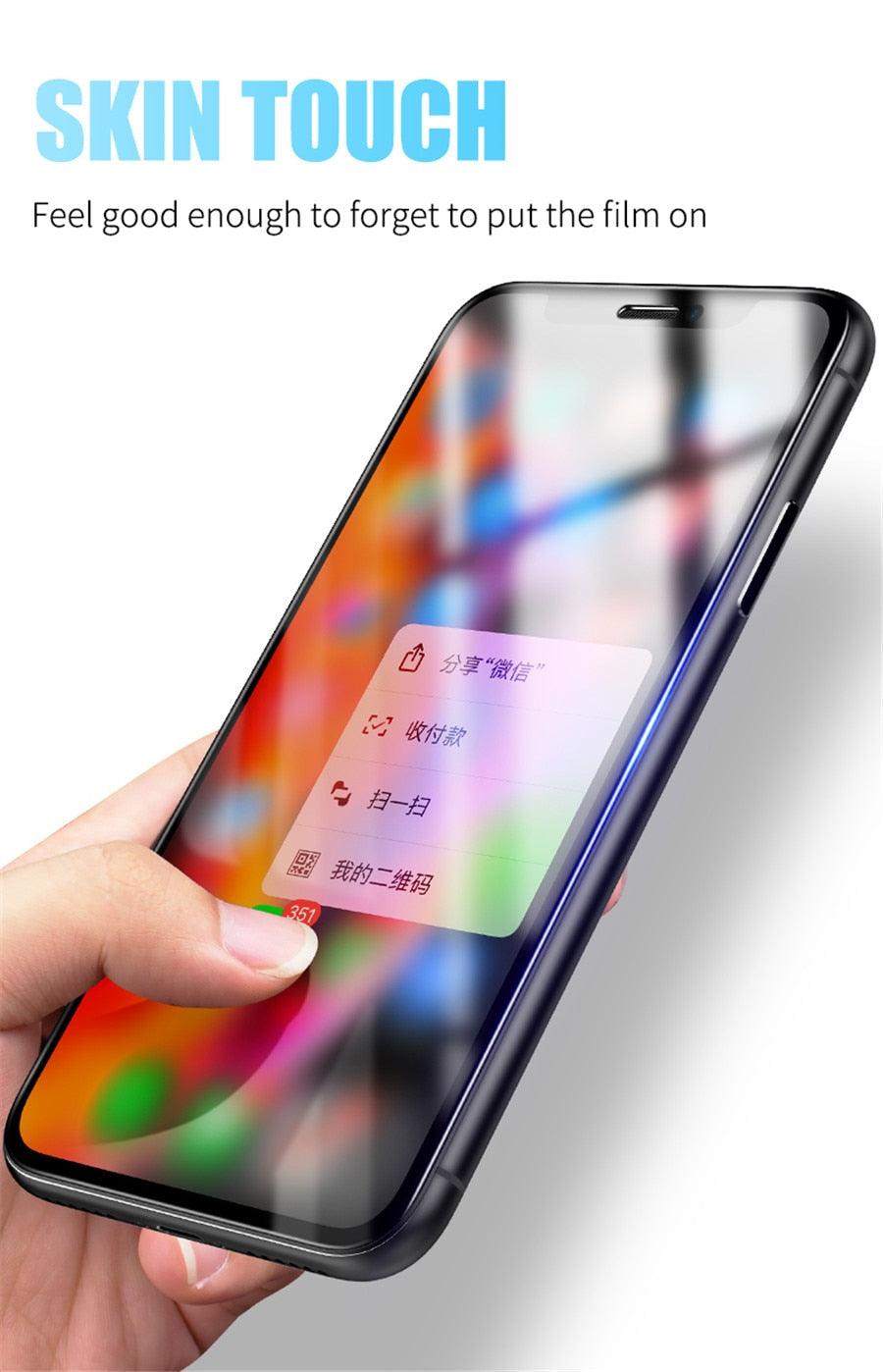 Protecteur d'écran en céramique pleine couverture premium pour iPhone