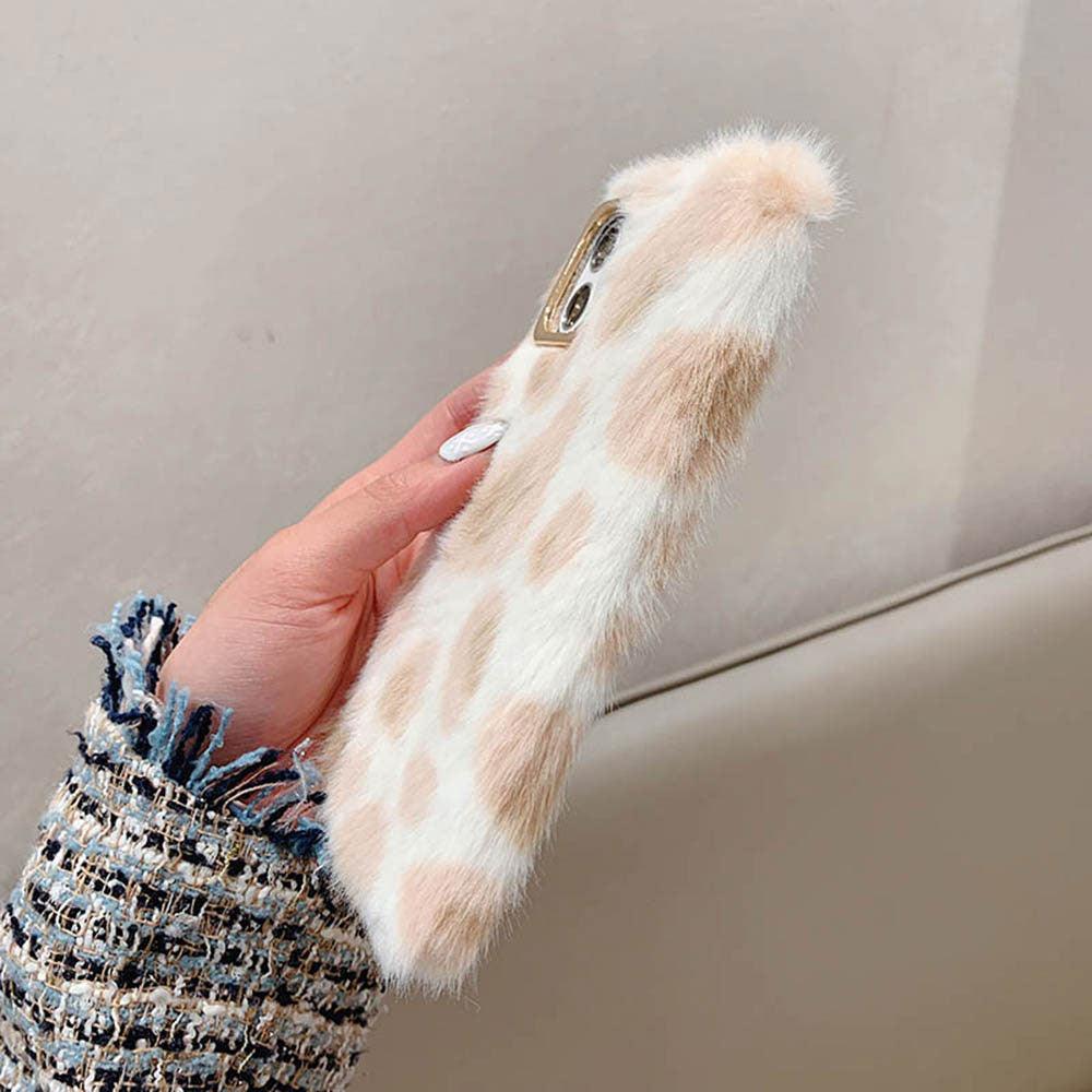 Fashion Plush Leopard Phone Case for iPhone Models