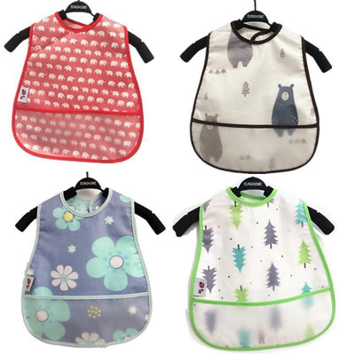 Adjustable Cartoon Baby Bibs - Waterproof Feeding Cloth