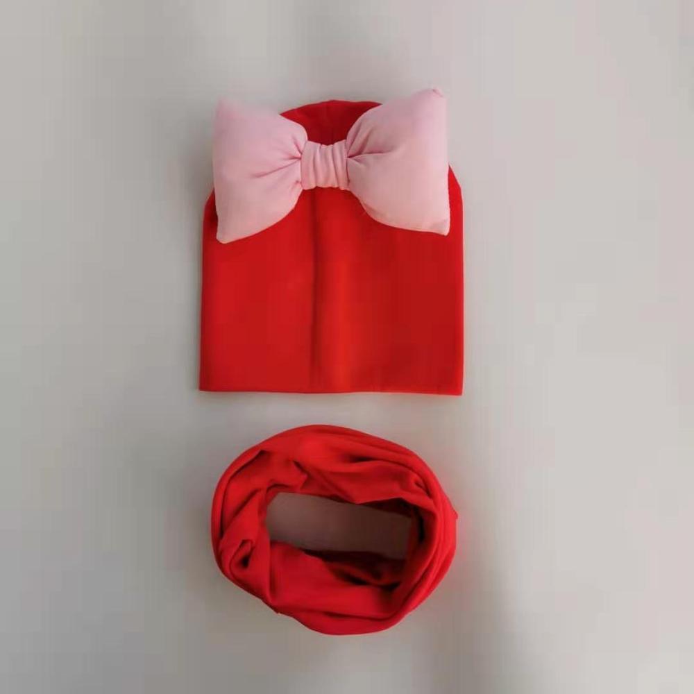 Chapeau en Coton Premium pour Bébé avec Nœud et Écharpe