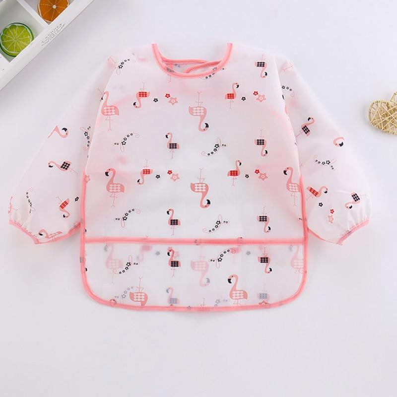 Adorable Waterproof Long Sleeve Baby Feeding Smock with Cartoon Design - Korvel