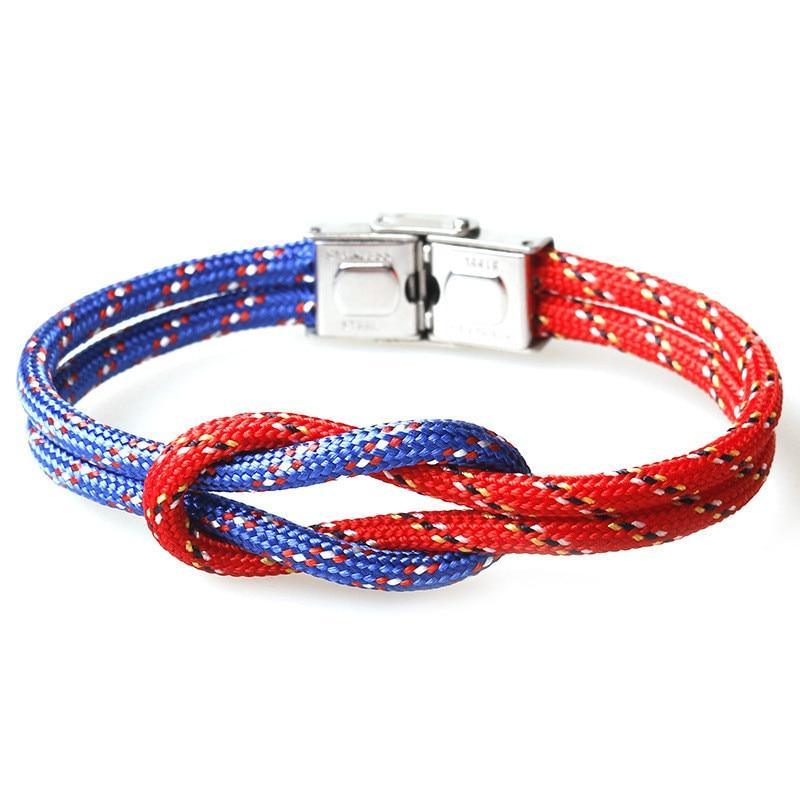 Bracelet en corde moderne à nœud élégant multi-couches pour hommes et femmes