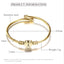 Elegant Gold Color Stainless Steel Heart Bracelet for Women