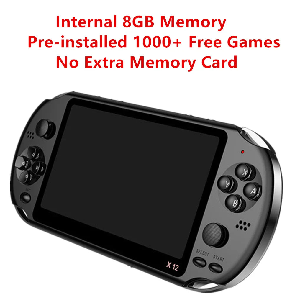 Newest 5.1 inch Handheld Portable Game Console Dual Joystick 8GB preloaded 1000 free games support TV Out video game machine - Korvel