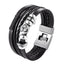 Bracelet en cuir tressé tendance pour hommes et femmes